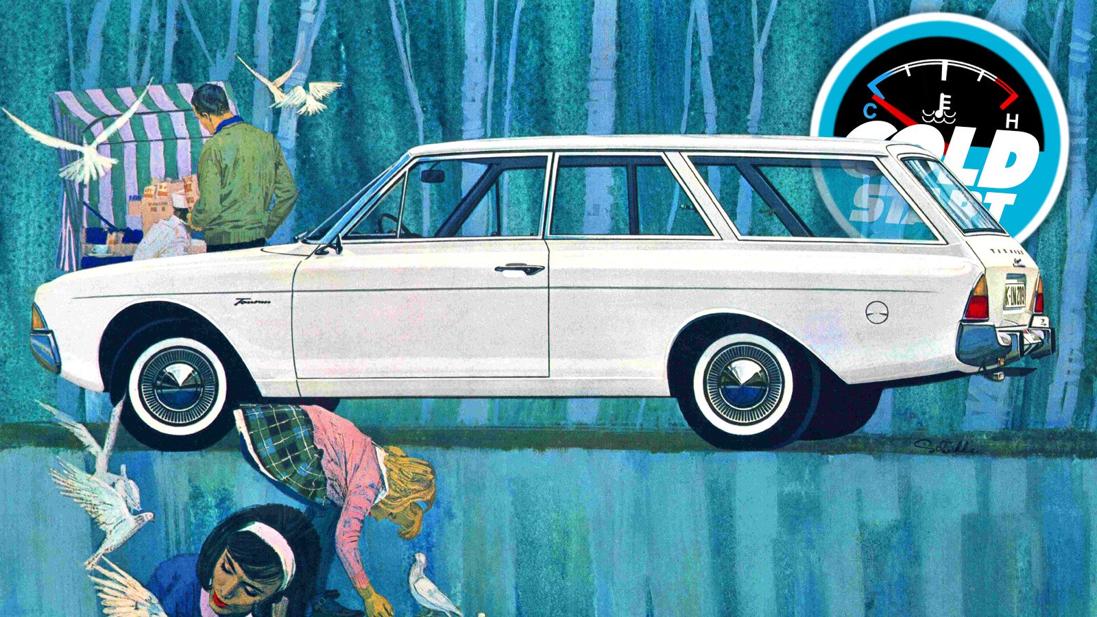 Let’s Appreciate Some More Midcentury Brochure Artwork, This Time For a V4 Ford