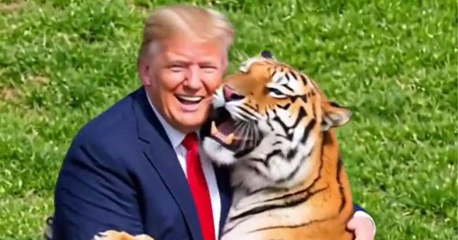 Trump shares disturbing video of Yorkshire tiger mauling with ‘warning’ to America