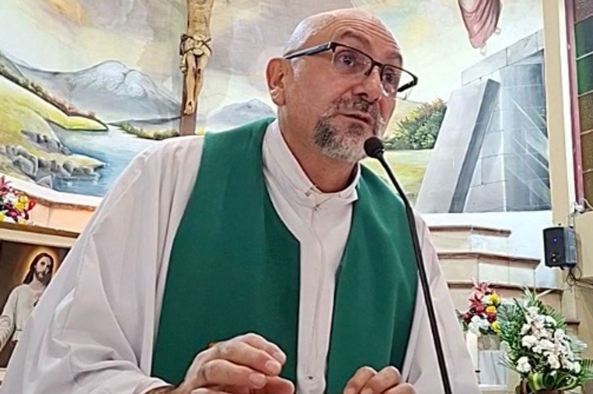 Worshippers pay tribute to priest crushed to death by falling wooden crucifix in the middle of church service