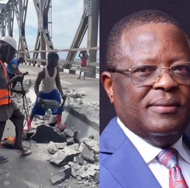Nigeria’s Minister of Works Umahi Demolishes Concrete Barrier on Niger Bridge After Public Outcry