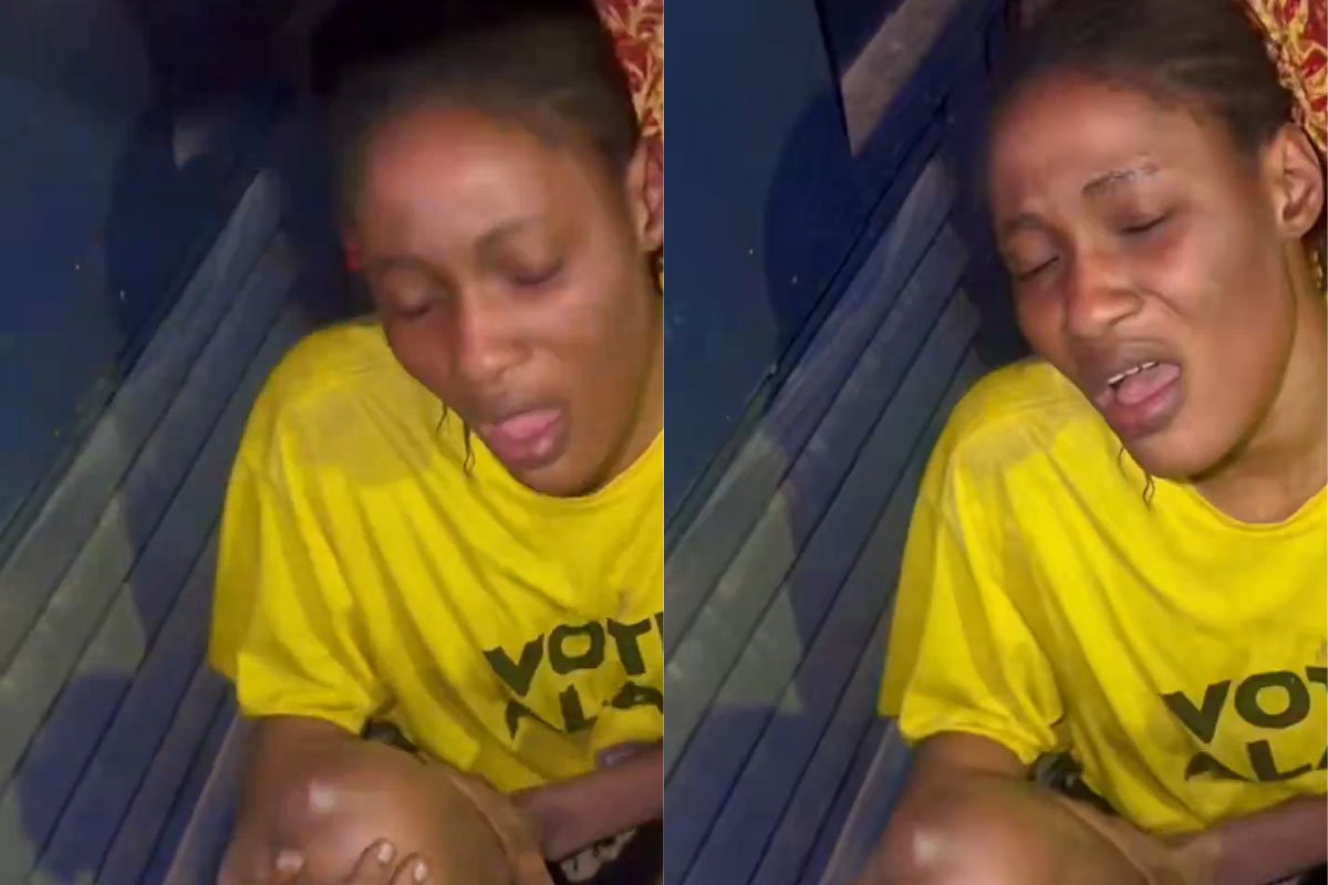 Girl Spotted In Shocking State At Kasoa