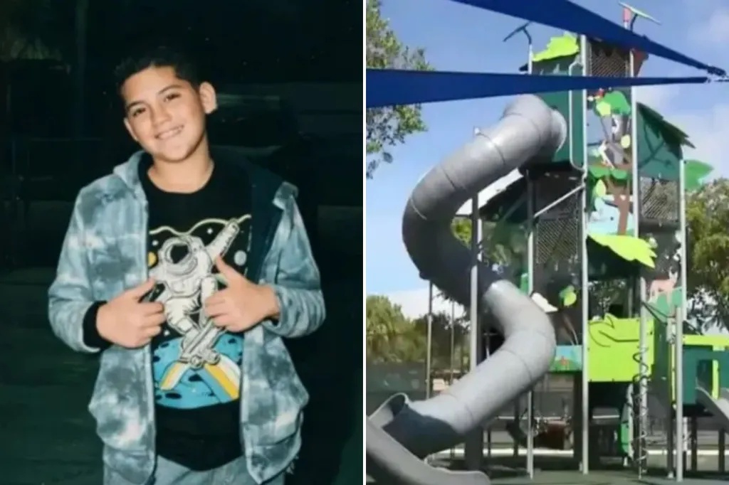 Teen boy, 13, strangled to death after shirt gets caught on loose screw on playground slide
