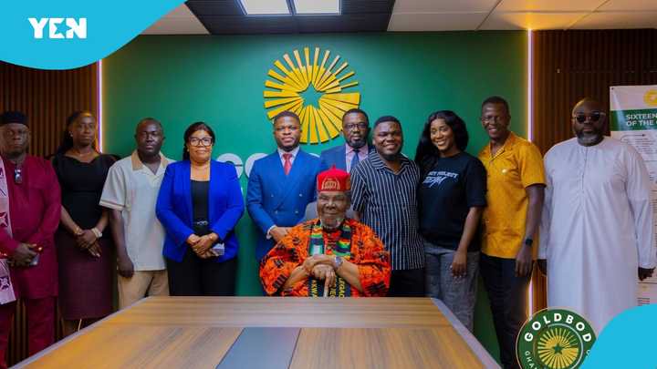 Pete Edochie Pays Courtesy Visit to GoldBod CEO Sammy Gyamfi During Ghana Trip