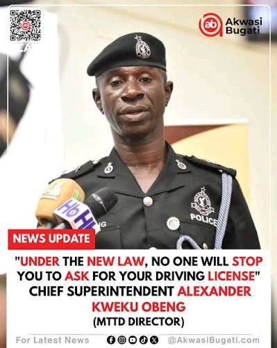 Under New Law, Police Officers Cannot Stop Drivers to Demand Driving Licence, MTTD Boss Alexander