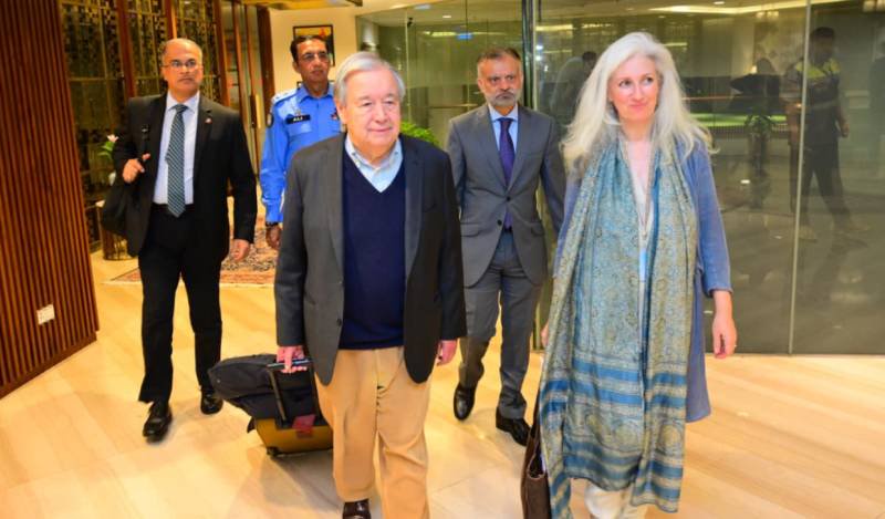 UN chief lands in Islamabad on 3-day Pakistan visit