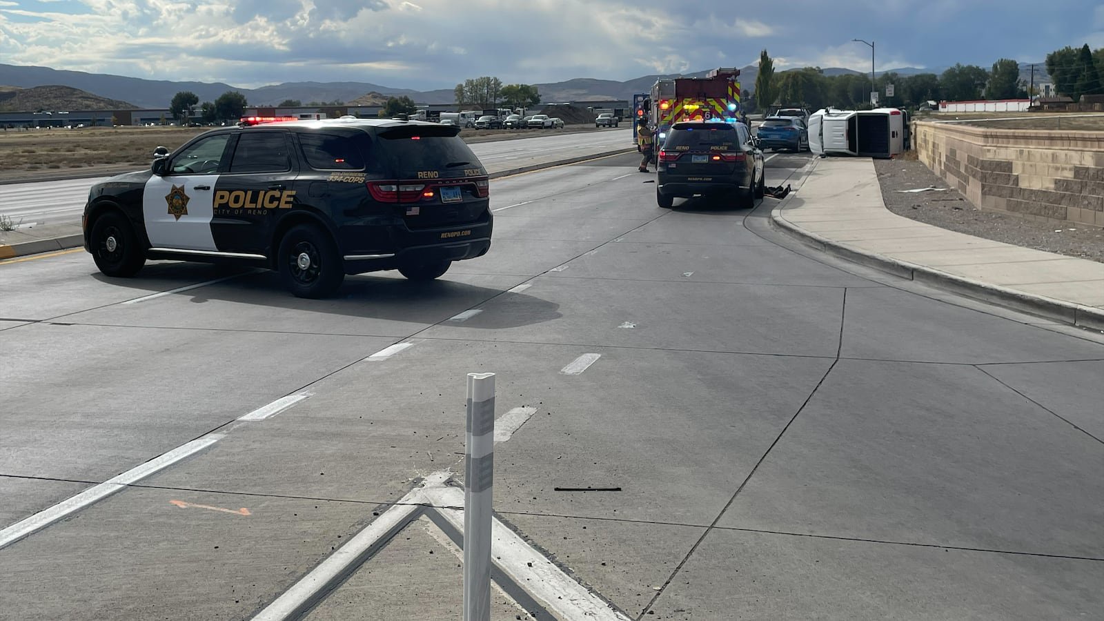 Rollover crash in south Reno
