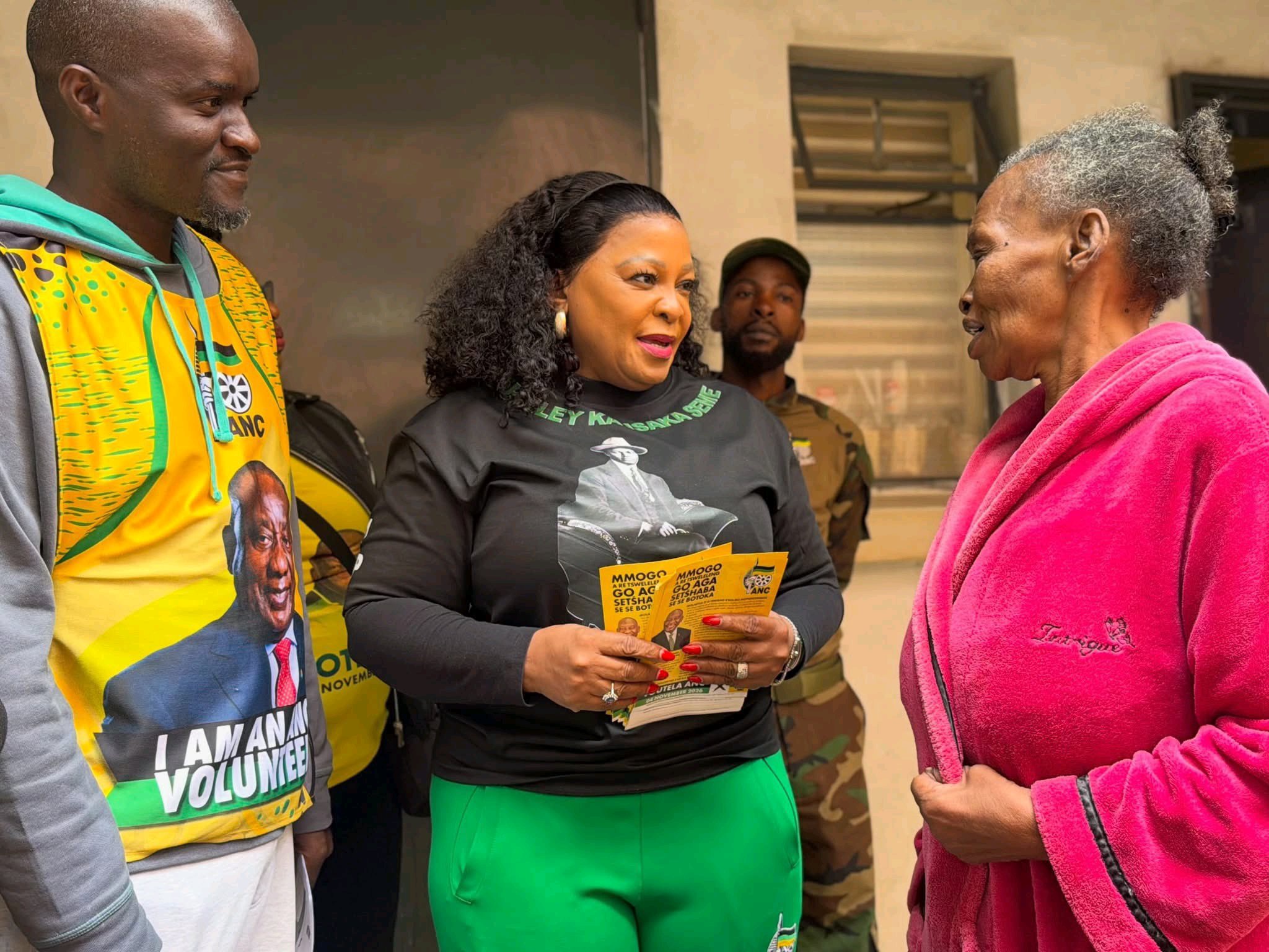 Nomvula Mokonyane’s outfit draws attention during ANC Ward 70 campaign