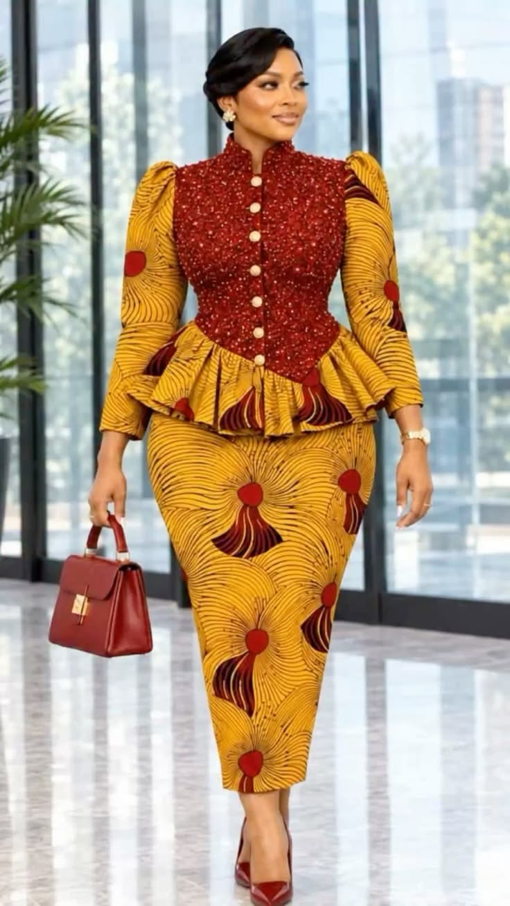 Beautiful Skirt and Blouse Combinations for Mature Women