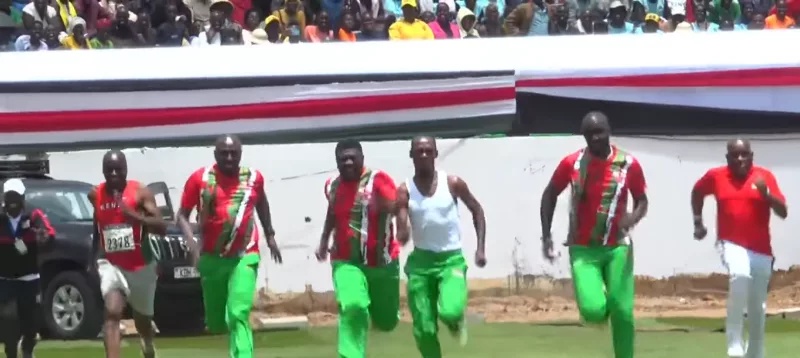 Light moment as leaders, celebrities face off in Mashujaa Day sprint