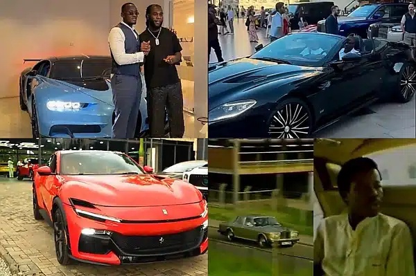 Burna Boy’s Bugatti, Otedola’s Aston Martin, Kizz Daniel’s ₦1.6B Ferrari SUV, Sunny Ade’s Gold Rolls-Royce, Nigerian News In September