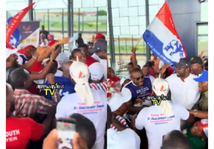Baffour Awuah Storms Kumasi Airport to a Massive Welcome After EOCO Troubles