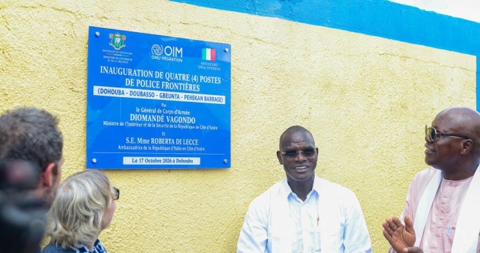 Sécurisation des frontières : Vagondo Diomandé inaugure quatre postes de police à Zouan-Hounien, Toulepleu, Danané et Tengrela