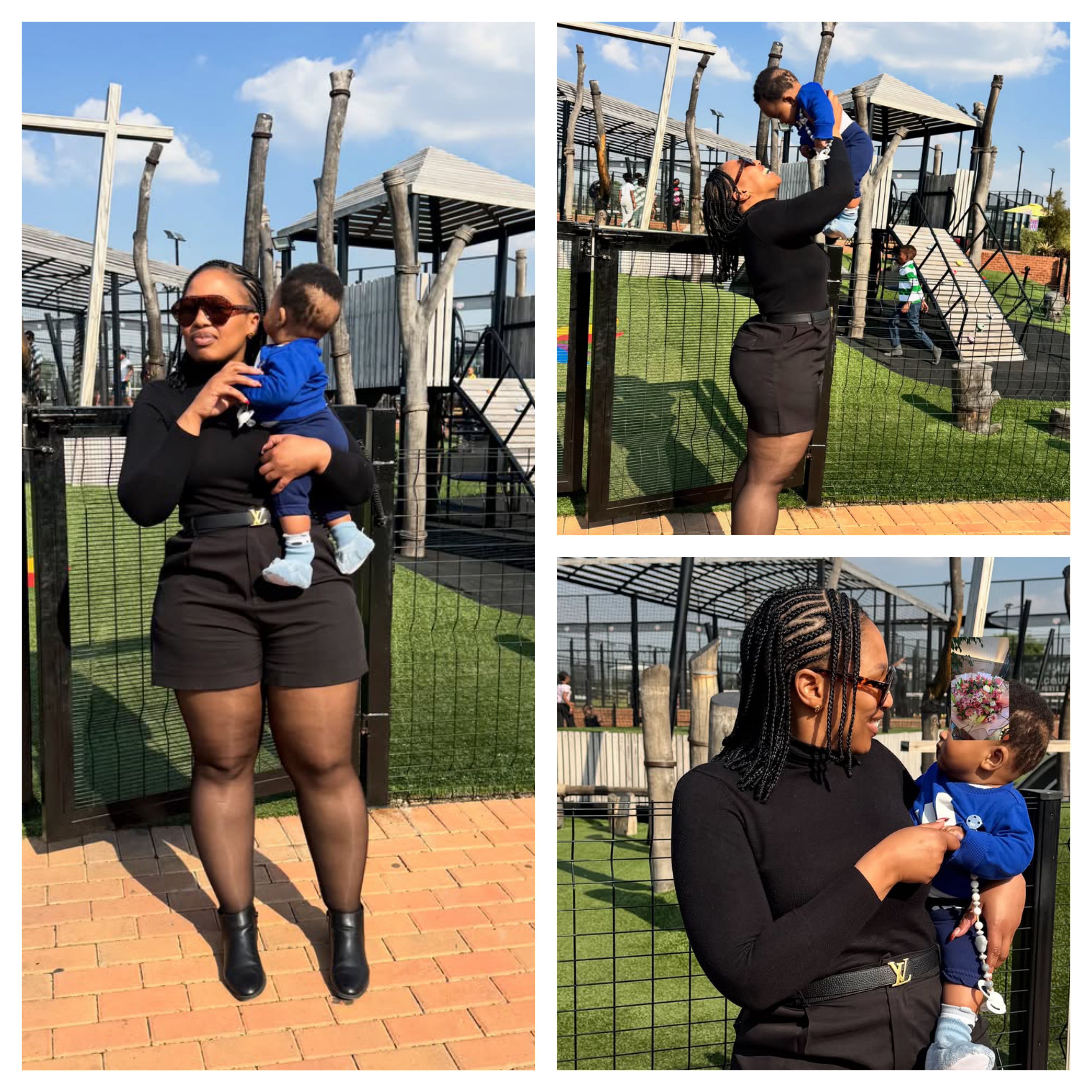 Fans React to Phindile Gwala-Ngandu’s Playground Photos With a Baby