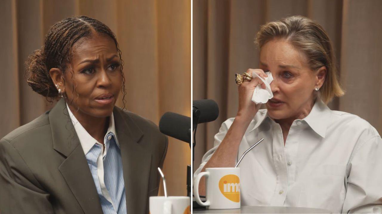 Michelle Obama Comforts ‘Ashamed’ Sharon Stone After Actress Tearfully Admits She ‘Stole to Eat’ During Desperate Early Days in NYC