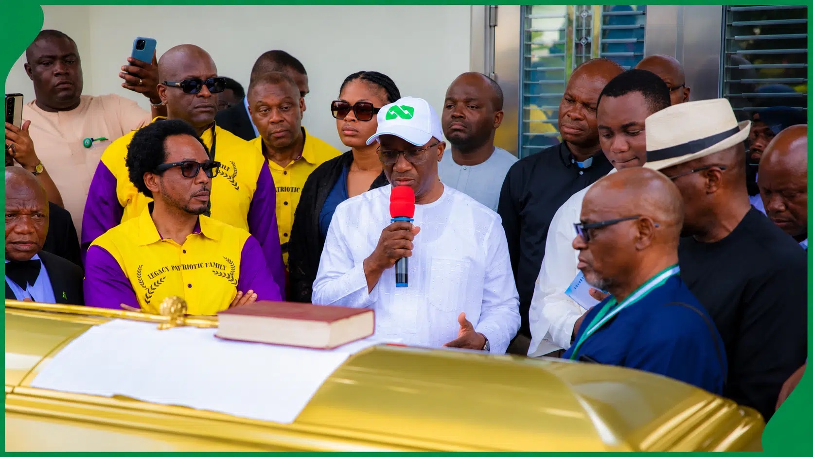 Photos: ‘He Was A Brother’ – Okpebholo Receives Dan Orbih’s Remains