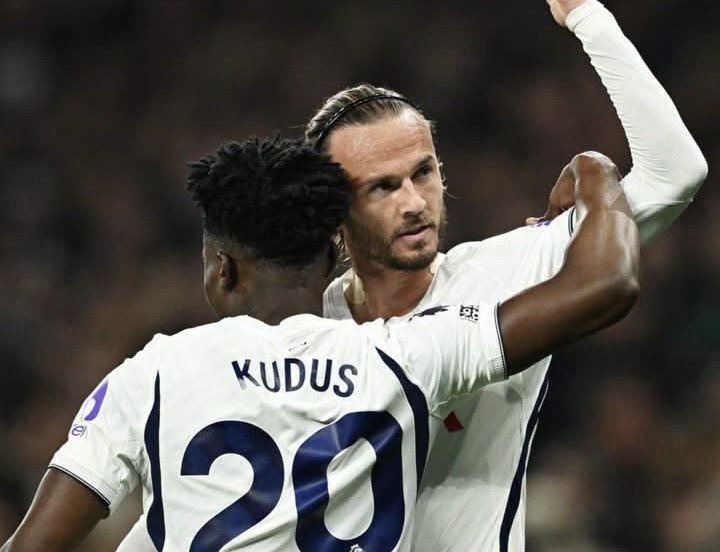 Mohammed Kudus provides assist as Tottenham beat Coventry City