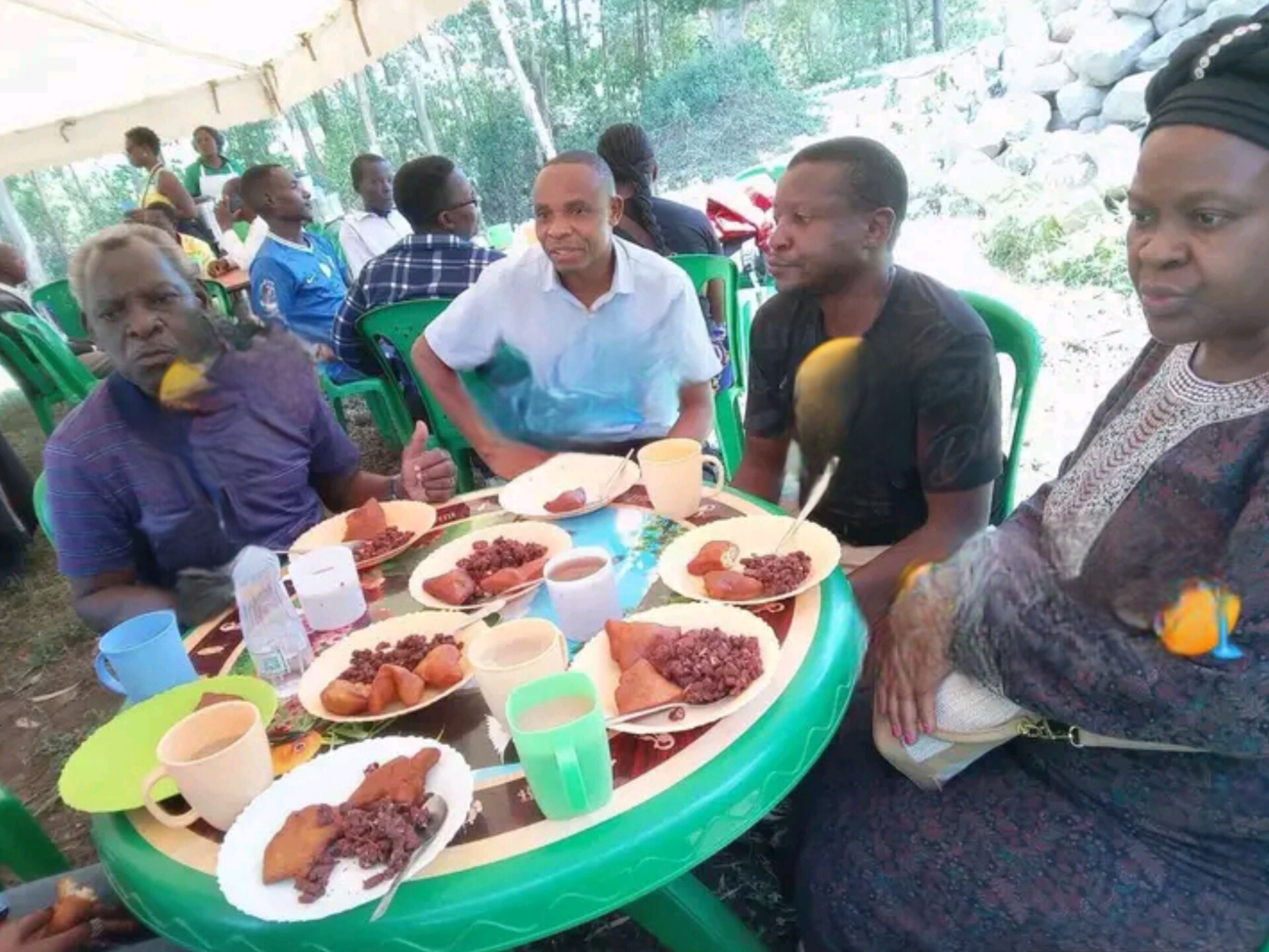 Photo Of 4 Family Members Sitting Around Tabled Having Meal At Burial Before Tragedy At Mtoto Andei