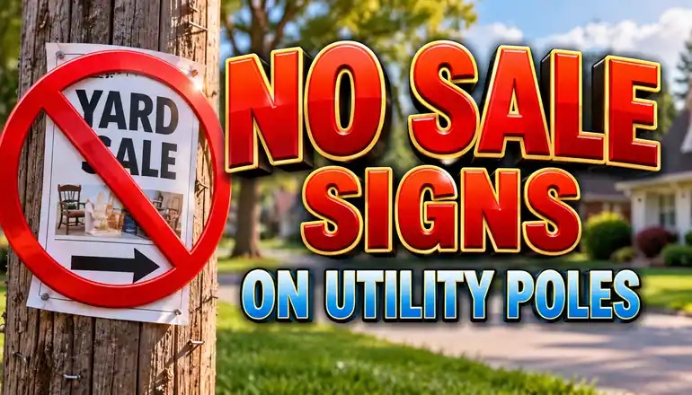 Trenton police explain city restrictions on posting yard sale signs