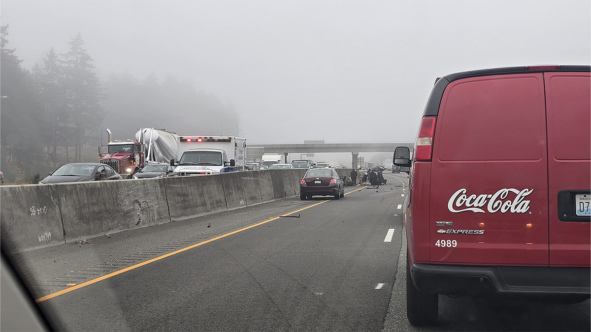 Woman allegedly stabs girl after SUV hits semi as soldiers step in to stop horrific roadside attack