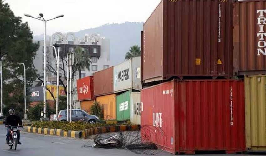 Containers in Islamabad being removed after 24 days