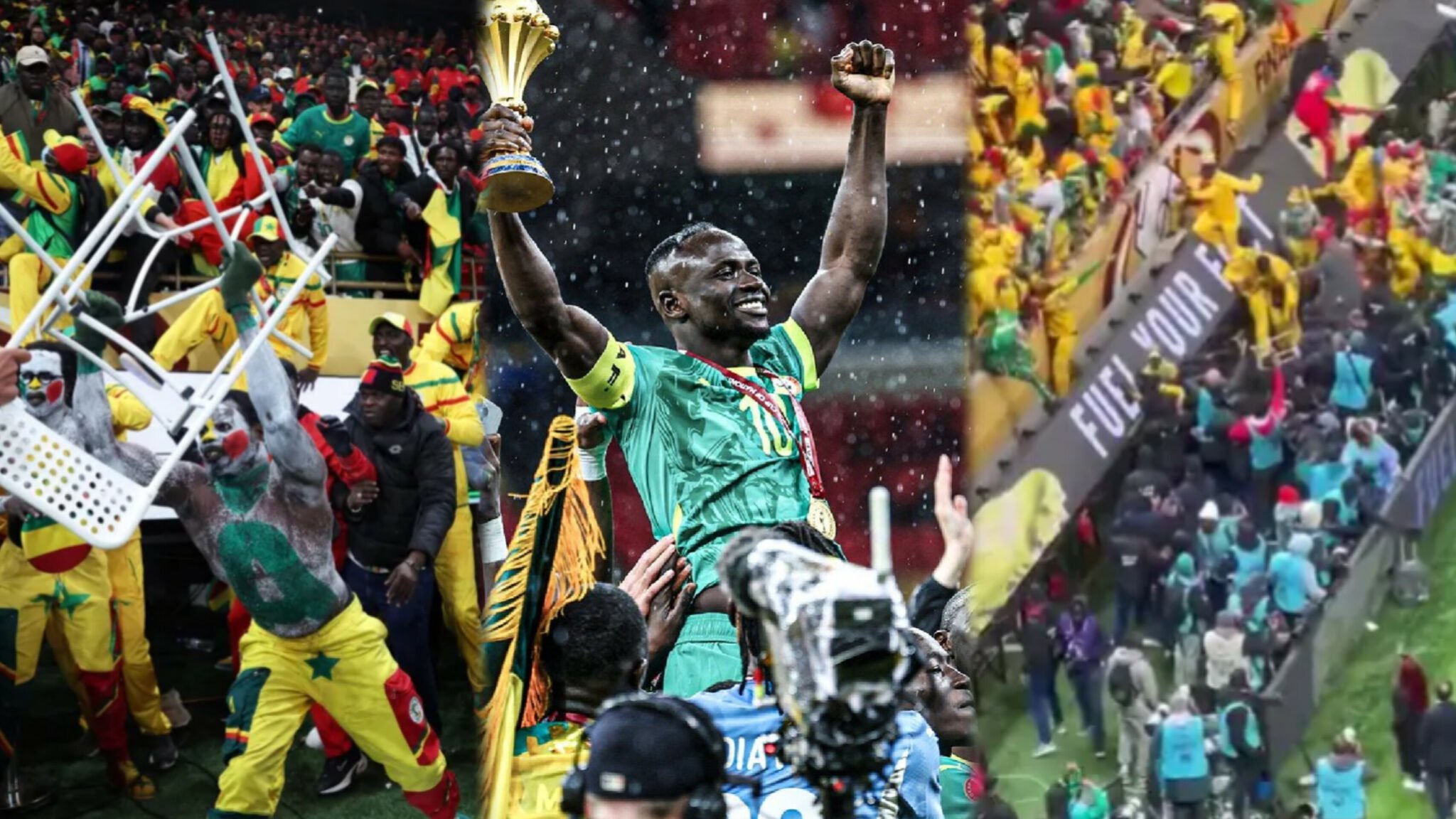 Senegal fans fight stewards with chairs during AFCON 2025 final [watch]