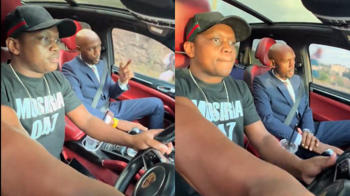 Sparky Kenya gives Geoffrey Mosiria a ride in his car after urging Kenyans to support him