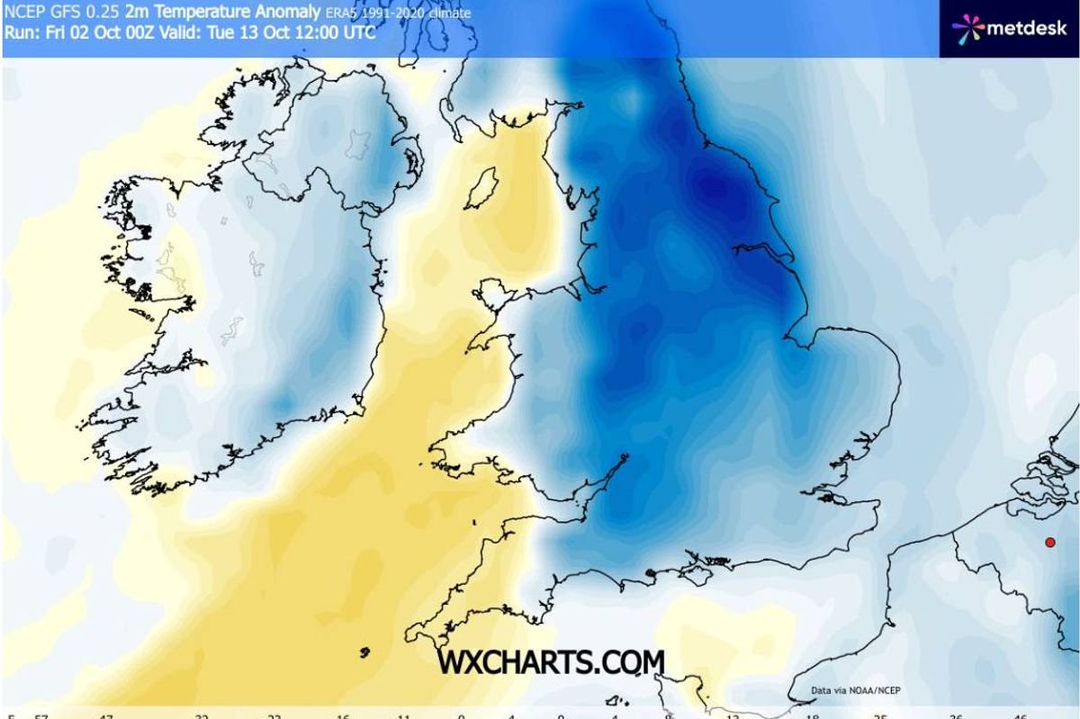 Cold shock to freeze the UK as only 14 counties could be hit – full list
