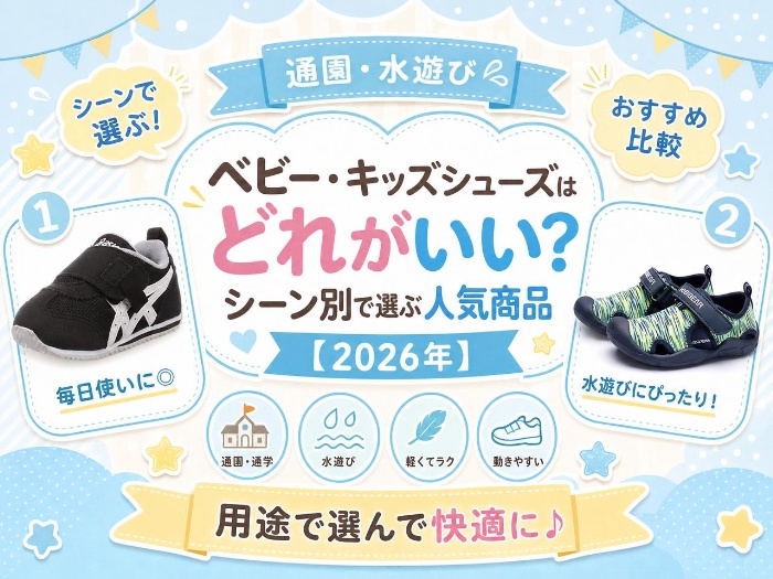 ベビー・キッズシューズはどれがいい？｜通園・水遊びの用途で選ぶ人気商品【2026年】