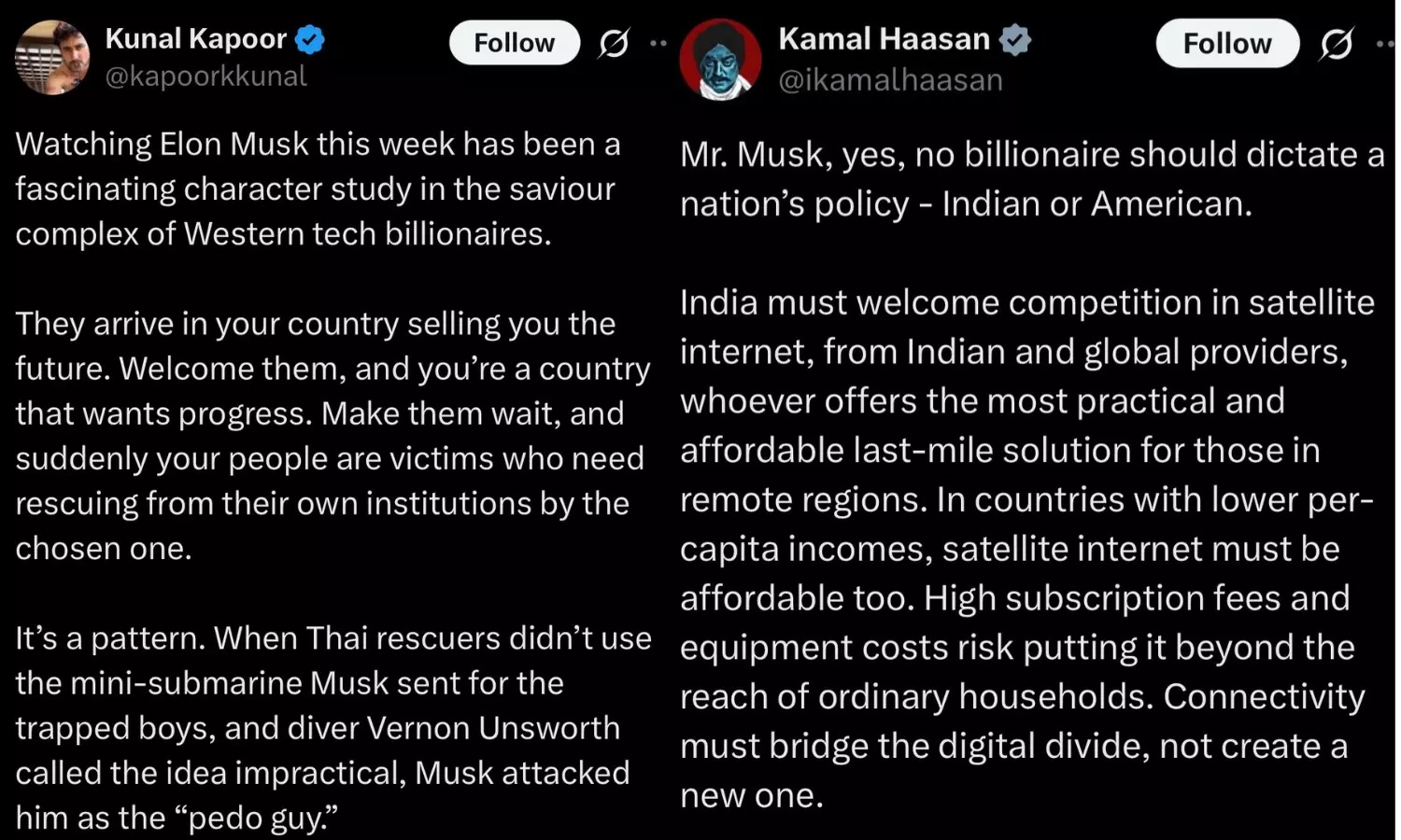 Kunal Kapoor, Kamal Haasan Back India’s Right to Decide Amid Musk’s Starlink Row
