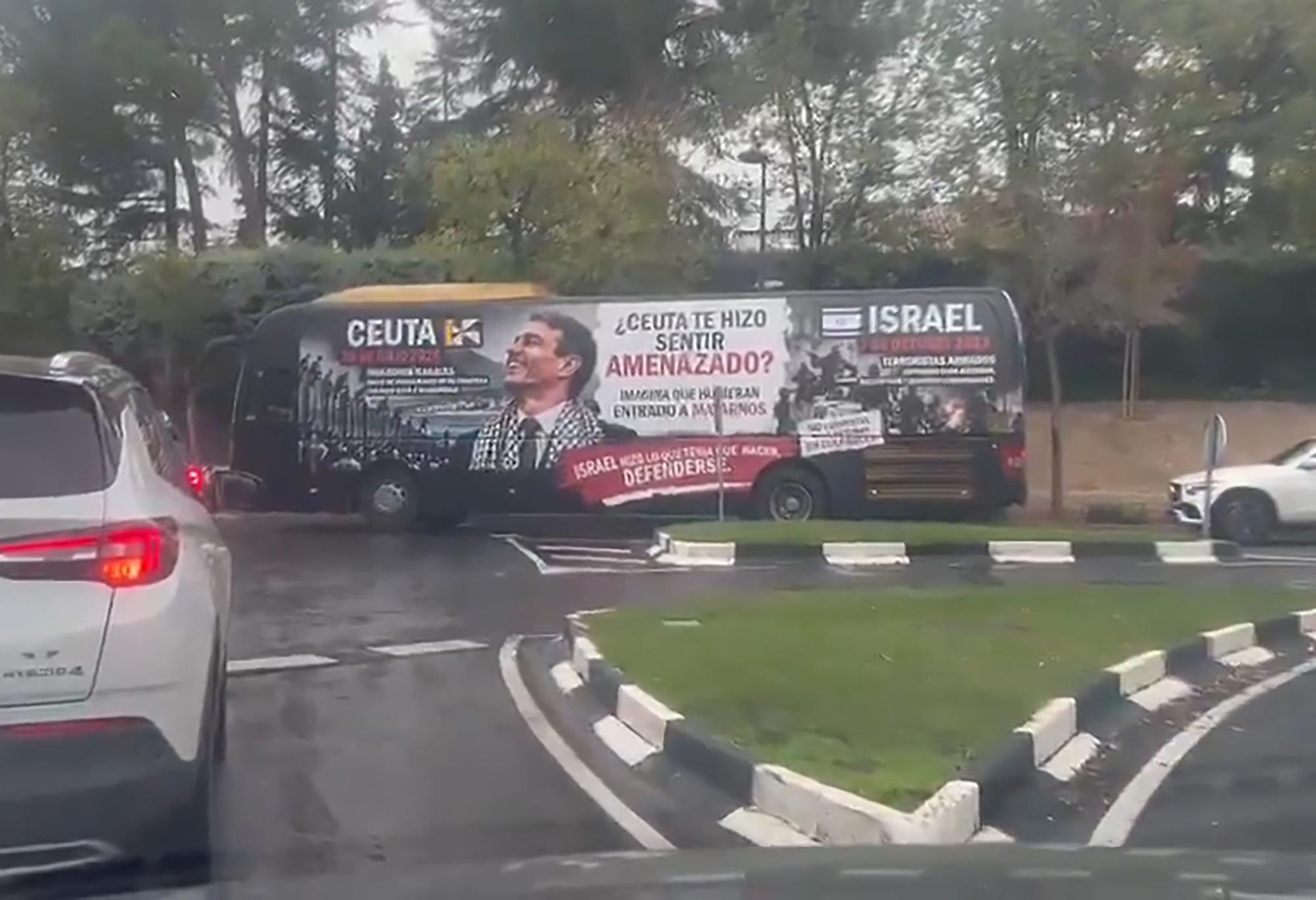 Madrid bus campaign from pro-Israel group links Ceuta border breach to Oct. 7 massacre