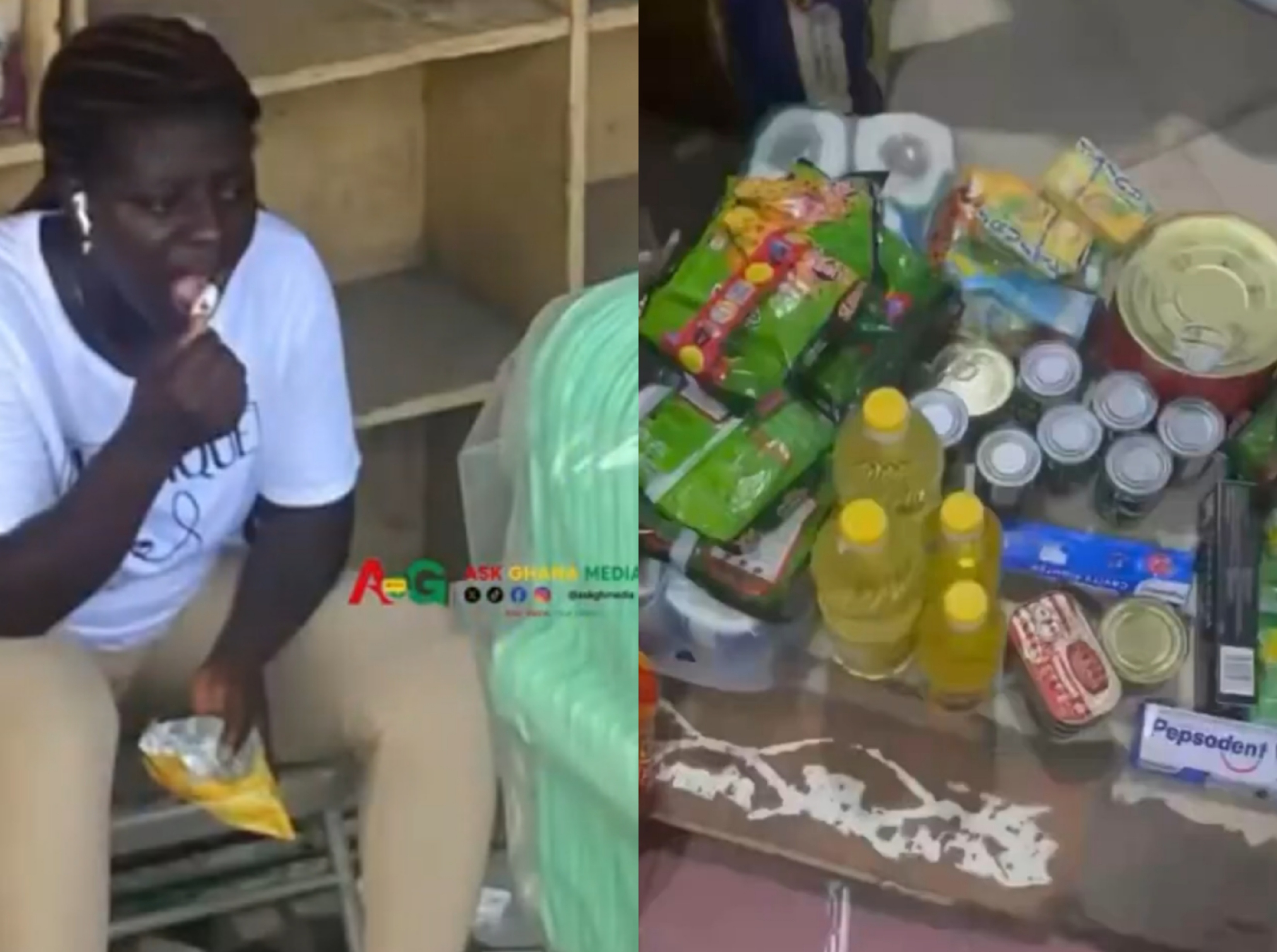 Ablekuma Supermarket Owner Shares Video of Items Allegedly Stolen by Employee