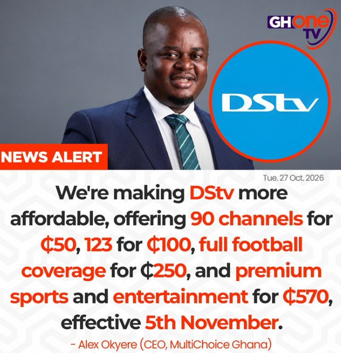 DStv Slashes Prices: 90 Channels for GH¢50 as MultiChoice Announces New Packages