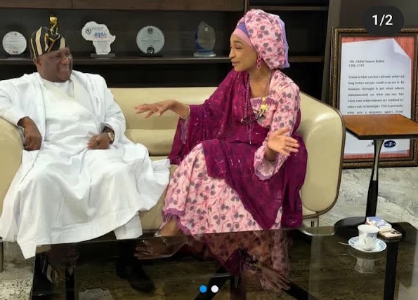Minister Hannatu Musawa Visits Billionaire EX BUA Chairman Abdulsamad Rabiu