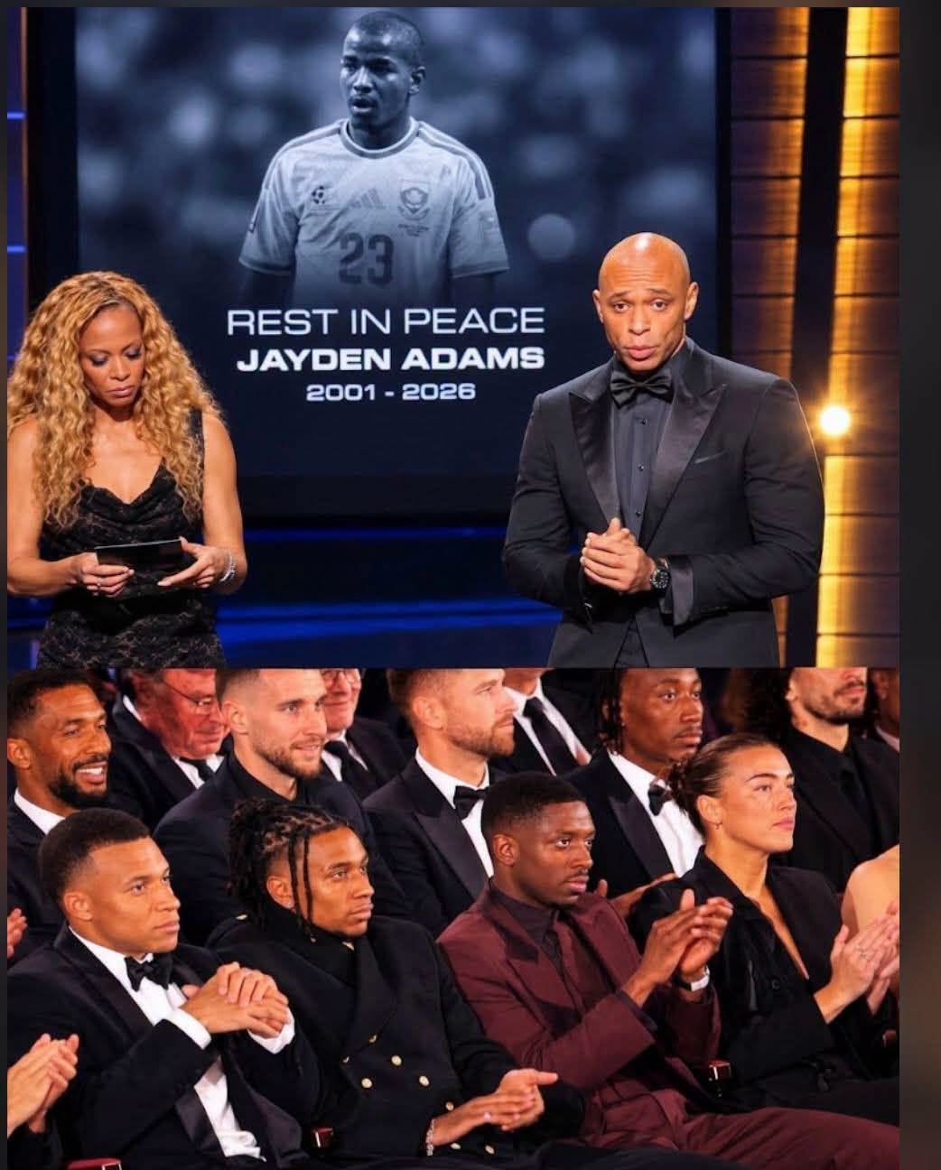 Jayden Adams Honoured at 2026 Ballon d’Or Awards Alongside Football Legends