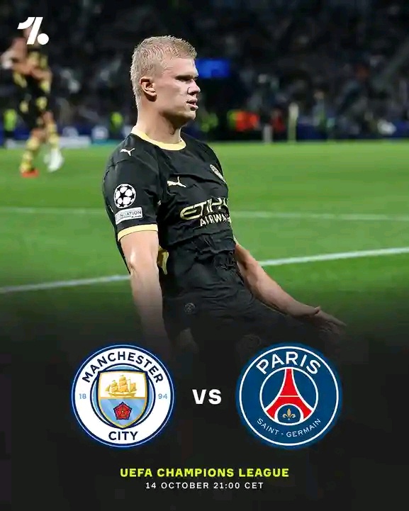 PSG VS MCI: Match Preview, Kick Off Time And Head To Head Record