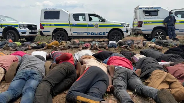 92 arrested, explosives and firearms seized in Krugersdorp illegal mining raid