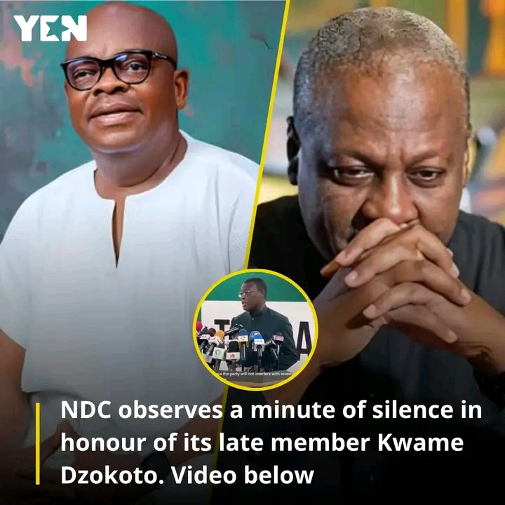 Solemn Scenes at NDC Headquarters as Fiifi Kwetey and Party Members Mourn Late Kwame Dzokoto