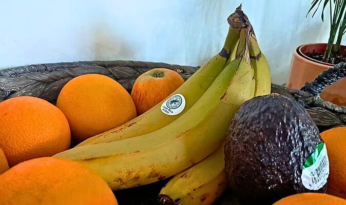 Bananas last two weeks longer without turning brown if wrapped in 1 cheap kitchen item