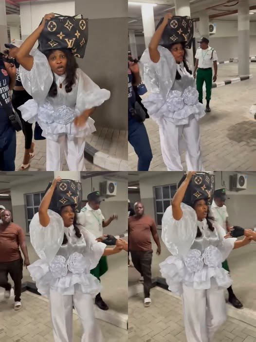 Moment Doris Ogala was led to prison van after court ordered she be remanded in Ikoyi prison