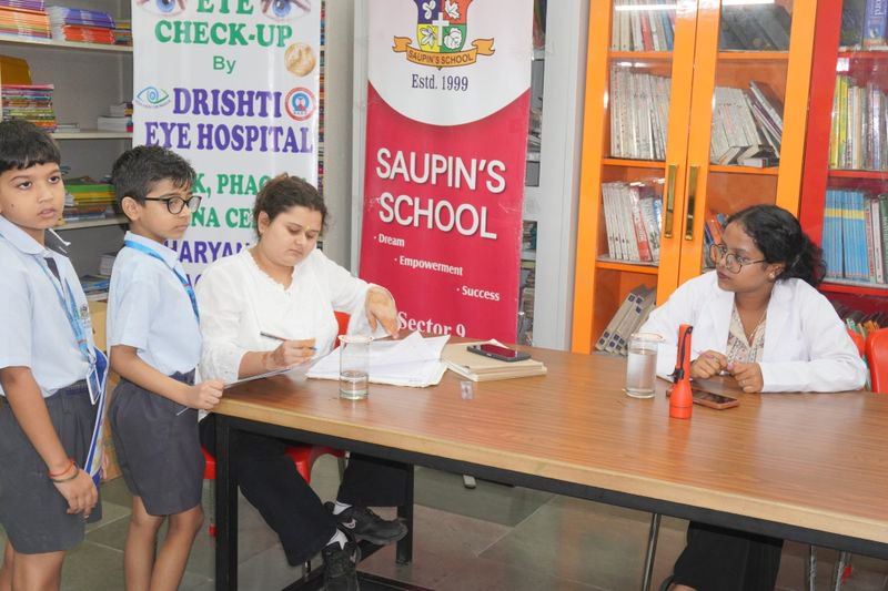 Saupin’s School, Panchkula, organises dental & eye check-up camp