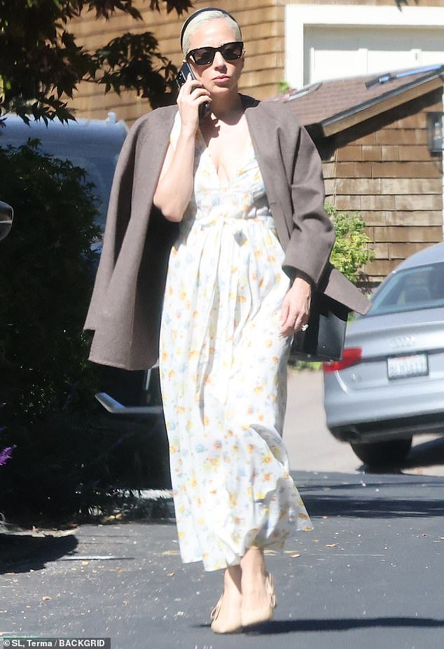 New mom Lady Gaga and fiance Michael Polansky enjoy outing in Bay Area… four months after welcoming daughter Rose