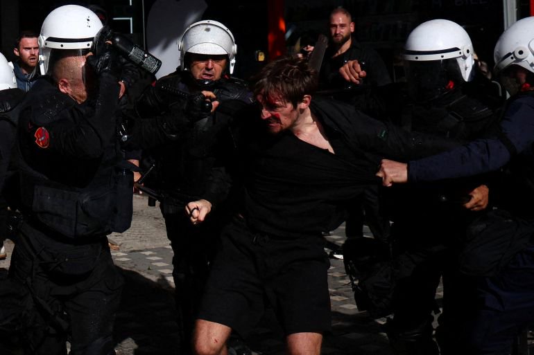 Photos: Student protest in Albania prompts violent clashes with police