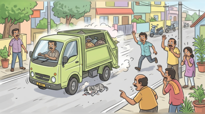 Puppy run over twice by garbage vehicle in Bengaluru; resident seeks probe