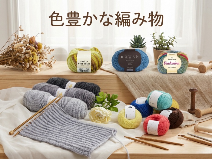色とりどりの毛糸で編み物生活に彩りを！