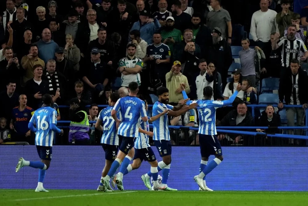 Coventry beat Newcastle 4-1 to climb out of relegation zone