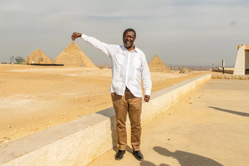 Mudavadi takes a moment to marvel at Great Pyramids