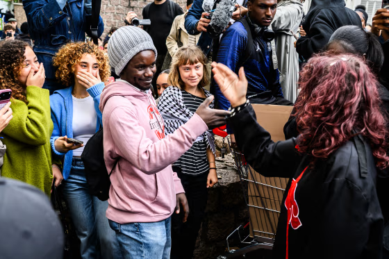 Greta Thunberg joins French teens on new day of school protests
