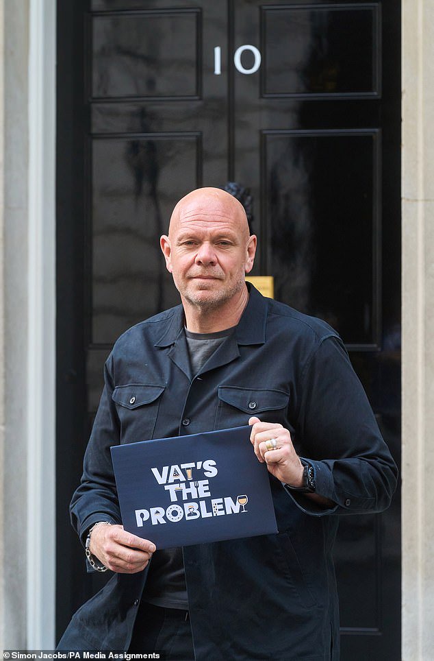 Cut business taxes to tackle youth unemployment, Chancellor urged, as celebrity chef Tom Kerridge takes VAT campaign to Downing Street
