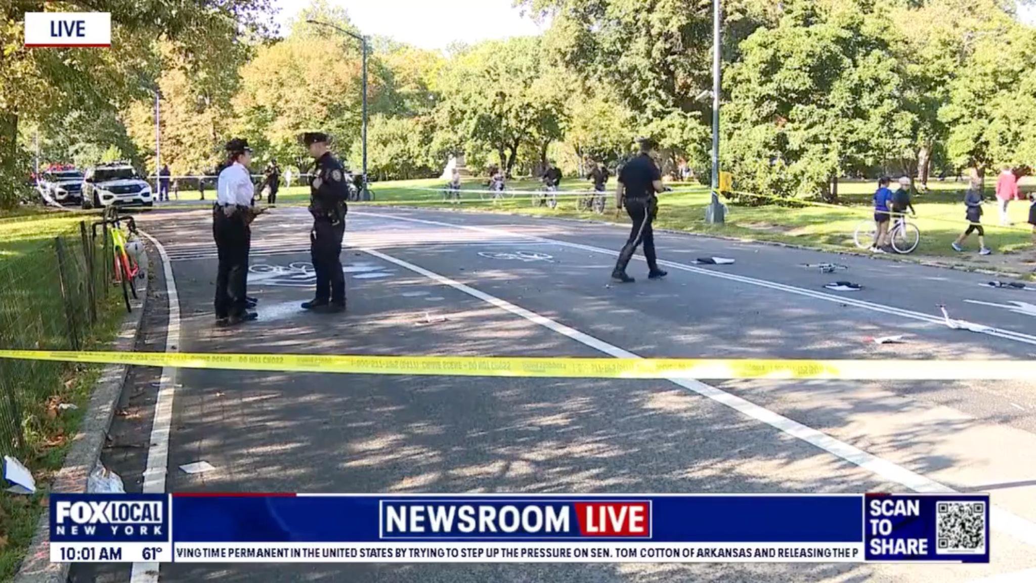 Elderly cyclist, 71, killed after hitting unleashed dog, flipping over handlebars in Central Park
