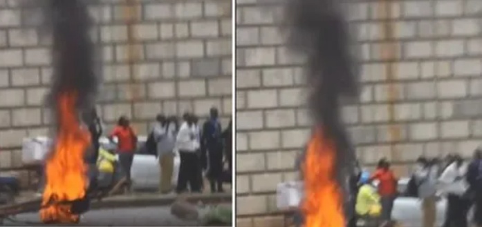 Chaos On Waiyaki Way As Police Disperse UoN Students Protesting Lecturers’ Strike